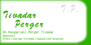 tivadar perger business card